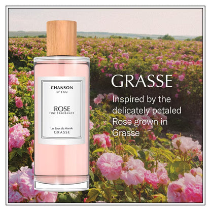Chanson d’Eau Les Eaux Du Monde Rose Eau de Toilette for Women – 3.3 oz (100 ml)