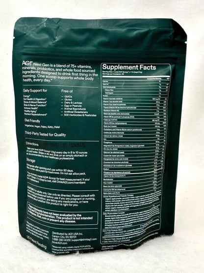 AG1 Athletic Greens Next Gen Daily Foundational Nutrition 390g 30 day supply ( pack of 2)