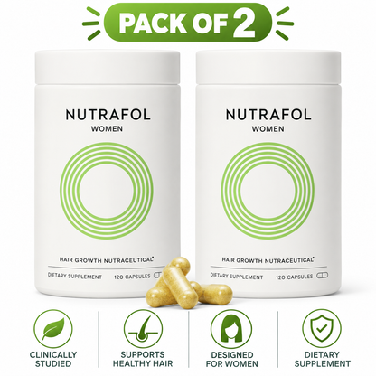 Nutrafol Women Hair Growth Supplements, Ages 18-44, 1-Month Bottle ( pack of 2 )