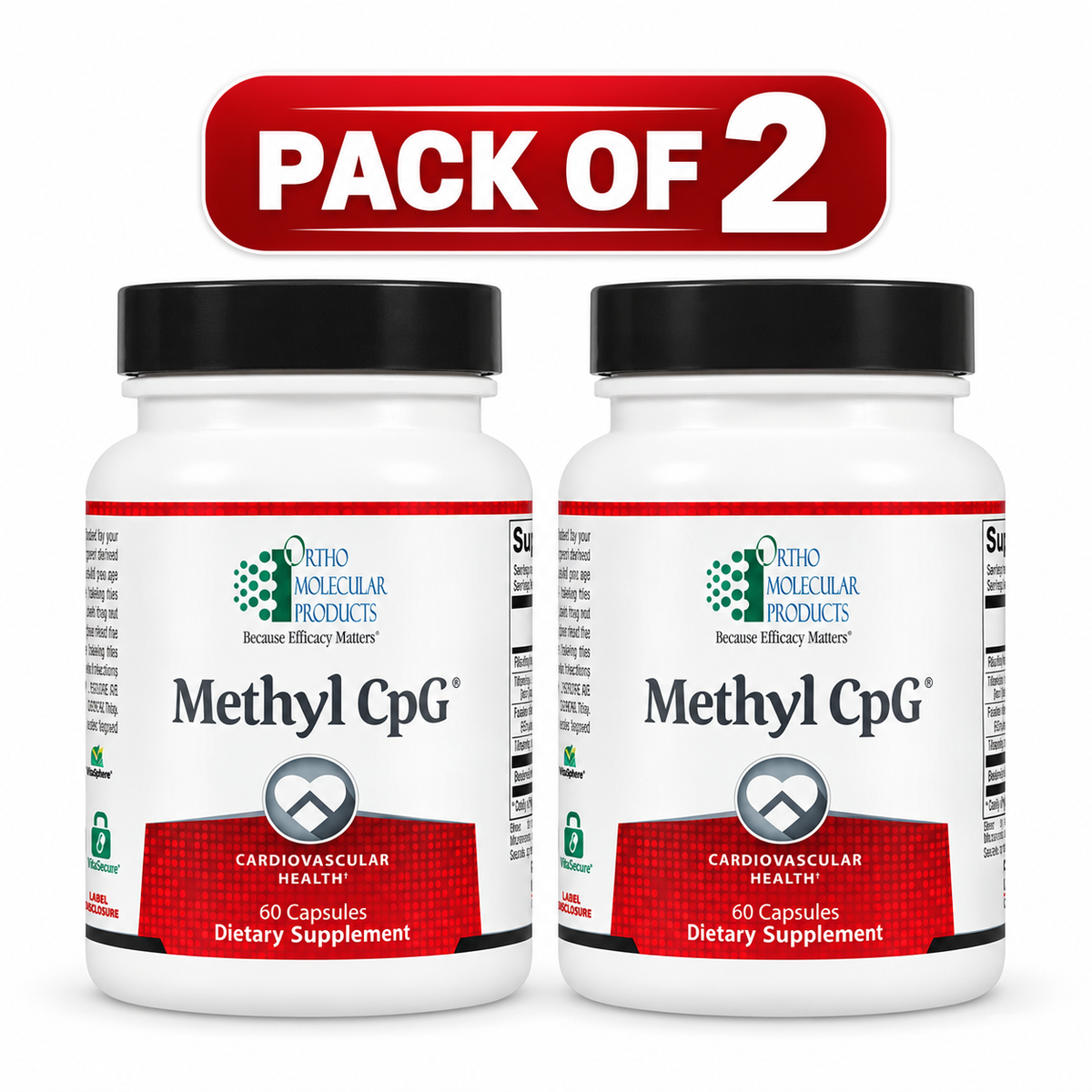 Ortho Molecular Products Methyl CpG 60 Capsules (PACK OF Two)