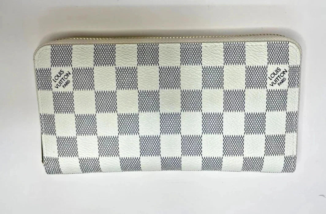 Louis Vuitton Damier Azur Zippy Wallet – Zip Around Long Wallet Purse | White - Vanrique