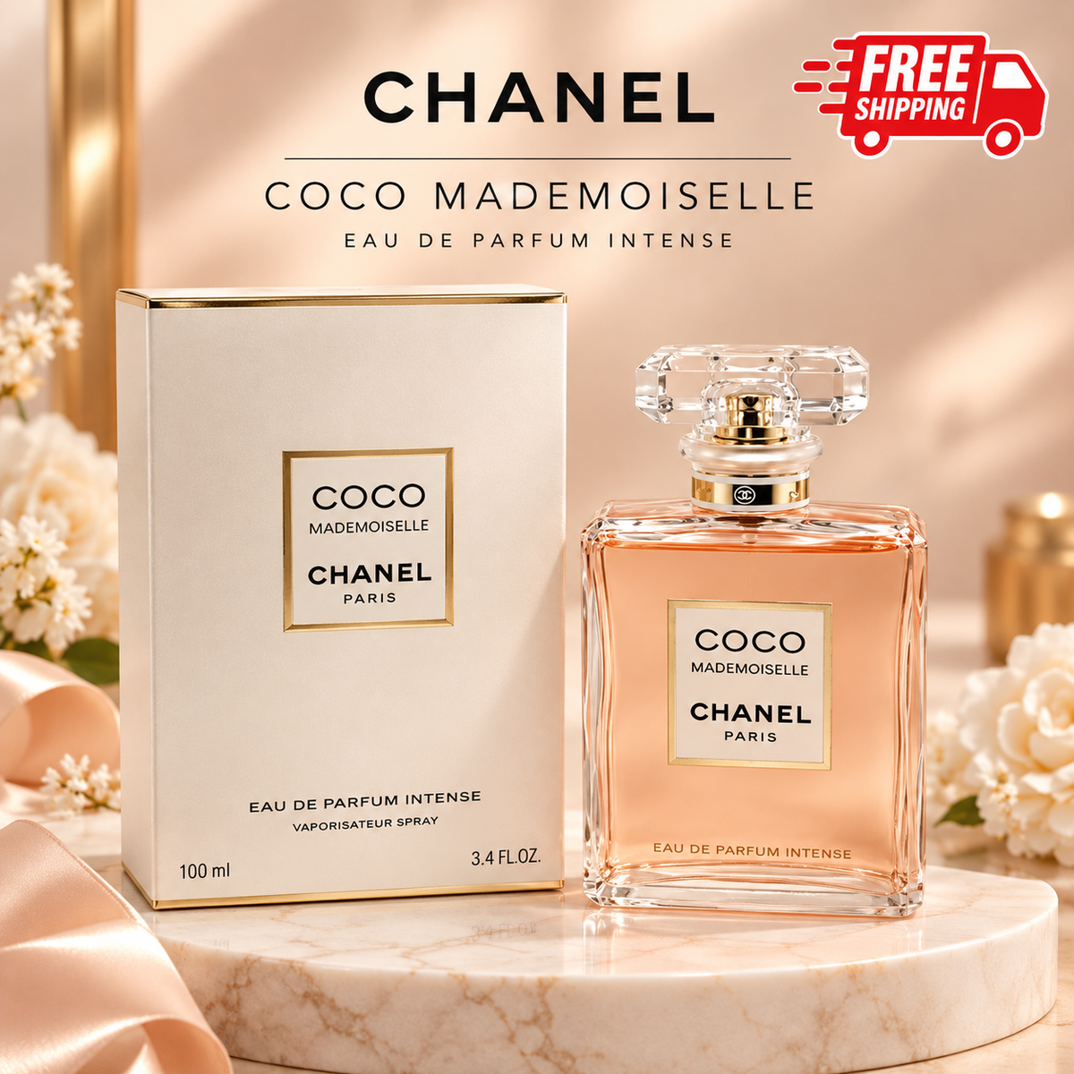 CHANEL Coco Mademoiselle Eau de Parfum Spray for Women, 3.4 fl oz (100 ml)