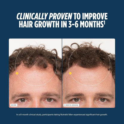 Nutrafol Men Hair Growth Supplements, Ages 18-49 , 120 capsules  ( pack of 3 )