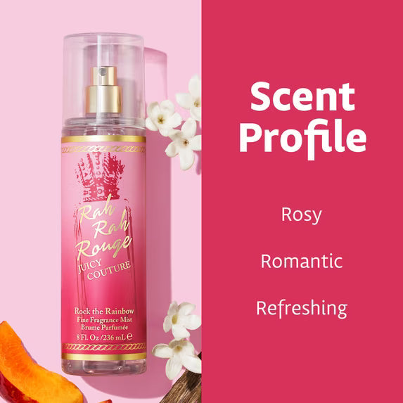 Juicy Couture Rock The Rainbow Rah Rah Rouge Body Mist Spray for Women – 8.0 fl oz