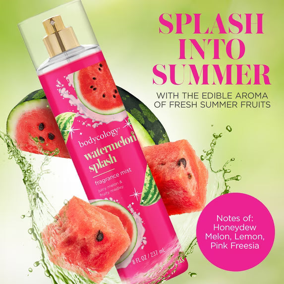 Bodycology Watermelon Splash Long-Lasting Fragrance Body Mist – 8 fl oz (236 ml)