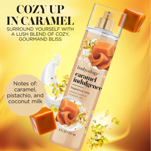 Bodycology Caramel Indulgence Fragrance Body Mist – 8 fl oz (236 ml)