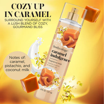 Bodycology Caramel Indulgence Fragrance Body Mist – 8 fl oz (236 ml)