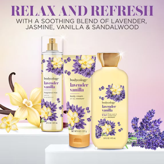 Bodycology Lavender Vanilla Long-Lasting Fragrance Body Mist – 8 fl oz (236 ml)