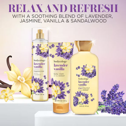 Bodycology Lavender Vanilla Long-Lasting Fragrance Body Mist – 8 fl oz (236 ml)