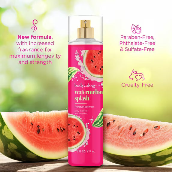 Bodycology Watermelon Splash Long-Lasting Fragrance Body Mist – 8 fl oz (236 ml)