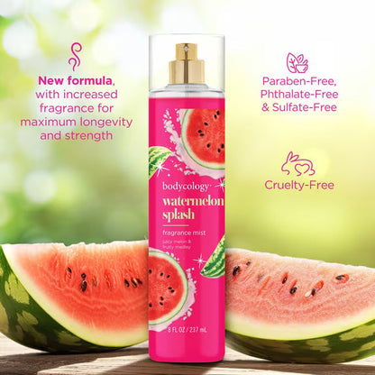Bodycology Watermelon Splash Long-Lasting Fragrance Body Mist – 8 fl oz (236 ml)