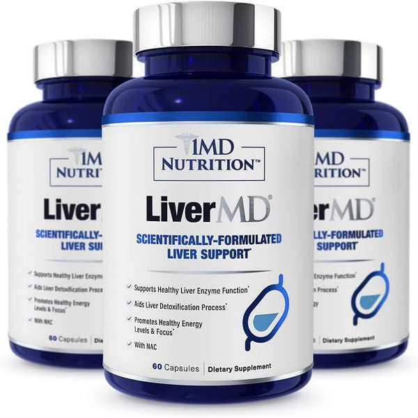 1MD Nutrition 1MD LiverMD - Liver Support Supplement , 60 Capsules (3-Pack)