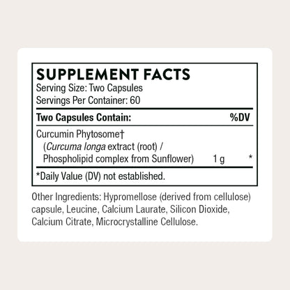 THORNE Curcumin Phytosome 1,000 mg – 120 Capsules Each, Pack of 3 (360 Total) – Factory Sealed